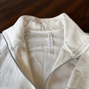 lululemon athletica White Half-Zip Funnel Neck Jacket
